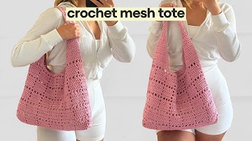 Crochet Everyday Tote Bag Tutorial | Step by Step tutorial | Crochet Mesh bag
