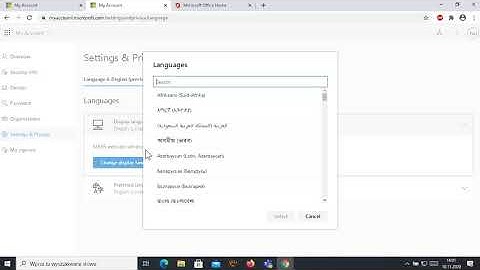 Zmiana języka na polski w Office365