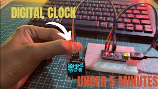 Digital clock using arduino nano RTC and oled display || arduino ep 2