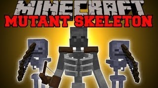 Minecraft: MUTANT SKELETON MOD (MASSIVE SKELETON WITH EPIC ABILITIES!) Mutant Skeleton Mod Showcase