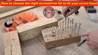DIY  How to choose the right screwdriver bit to fit your screw head  Bob The Tool Man