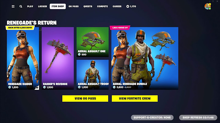 RENEGADE RAIDER IS BACK! (Fortnite Item Shop)