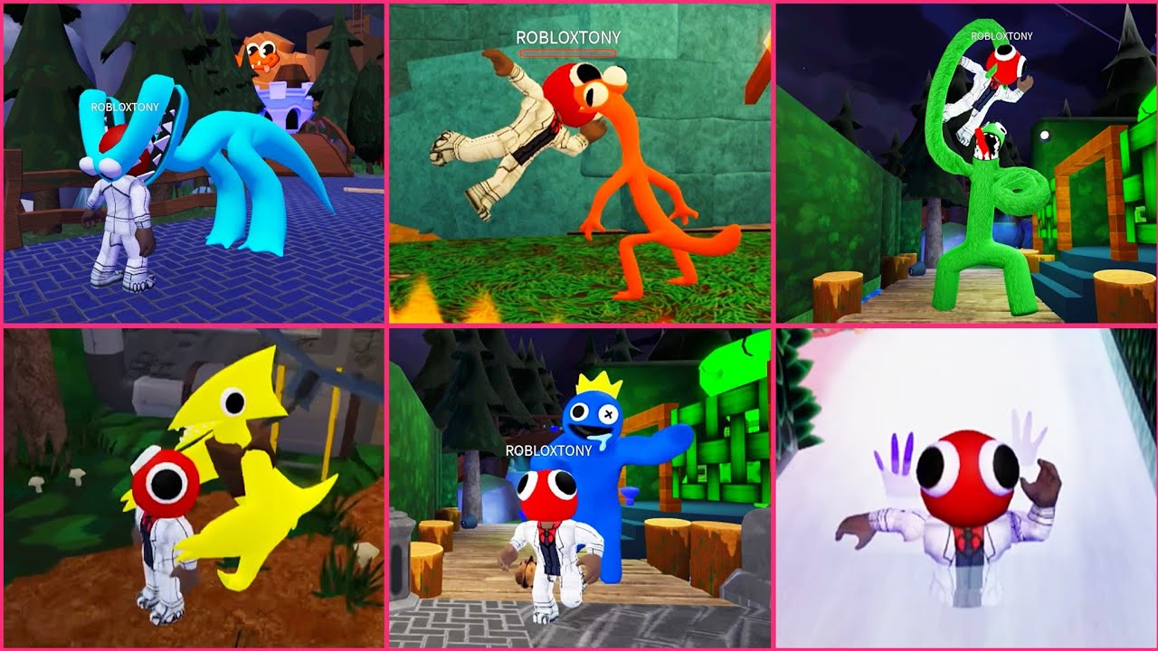 All 6 badges vs Me red jumpscare! (Rainbow friends chapter 2