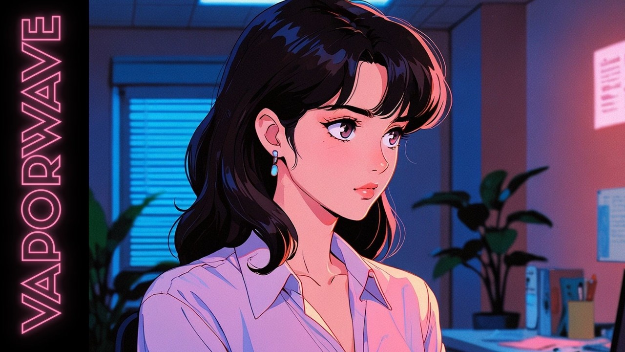 AFTER HOURS GLOW 💻🌆 Lofi Vaporwave for Late Night Focus