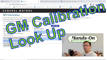 GM Calibration Look Up  TLC