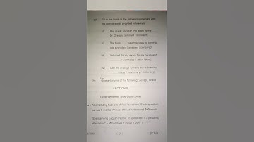 Comprehenaion and communication skills In English B. sc (ag. ) 1st sem.previous years question paper