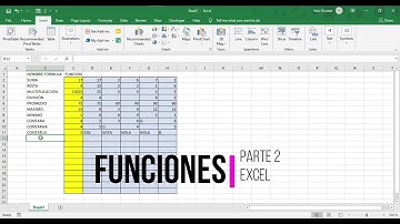 FUNCIONES EN EXCEL PARTE 2