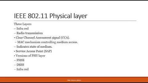 IEEE 802 11 Physical Layer