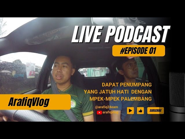 LIVE PODCAST | Dapat Penumpang orang Jogja yang jatuh hati sama Mpek-Mpek Palembang #gocar #grabcar class=