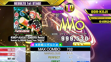 [DDR A3] めうめうぺったんたん！！ (ZAQUVA Remix) [Single-CHALLENGE/MIRROR] 999,530 PFC by DDR-KOJI