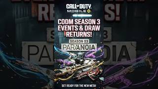 Season 3 HUGE Update 😱 Events, Free Rewards & Mythic Returns | CODM