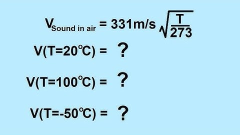 Physics 20  Sound and Sound Waves (3 of 49) Velocity of Sound in Air