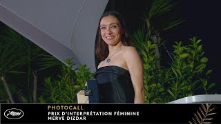 Les Herbes sèches – Prix d’interprétation féminine - Merve Dizdar – Photocall – VF – Cannes 2023