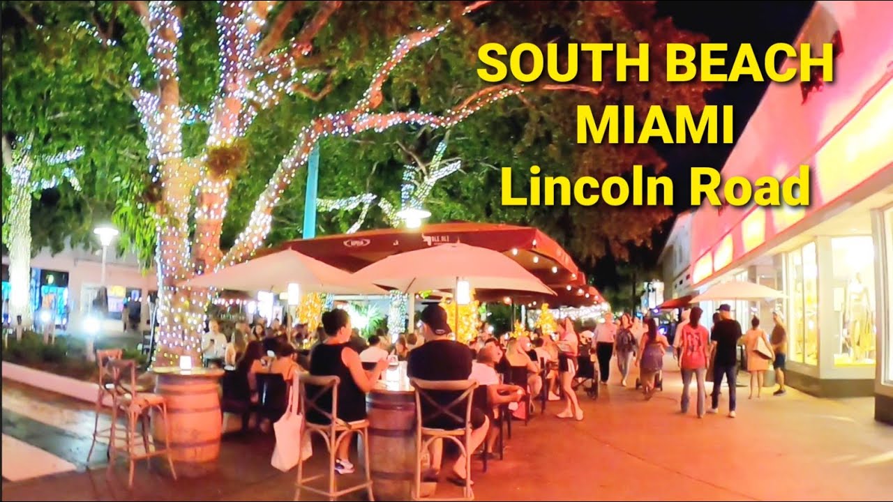LINCOLN ROAD MALL (South Beach Miami) 2022 Walk, Florida, USA