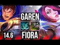 Garen vs fiora top  8 solo kills 1027 rank 9 garen legendary  kr grandmaster  146