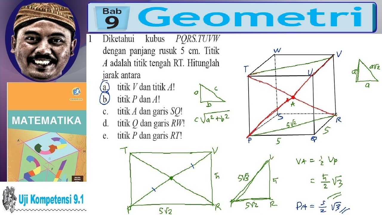 Jarak Titik Tengah Ke Titik Sudut Kubus Dimensi 3 Geometri Kelas