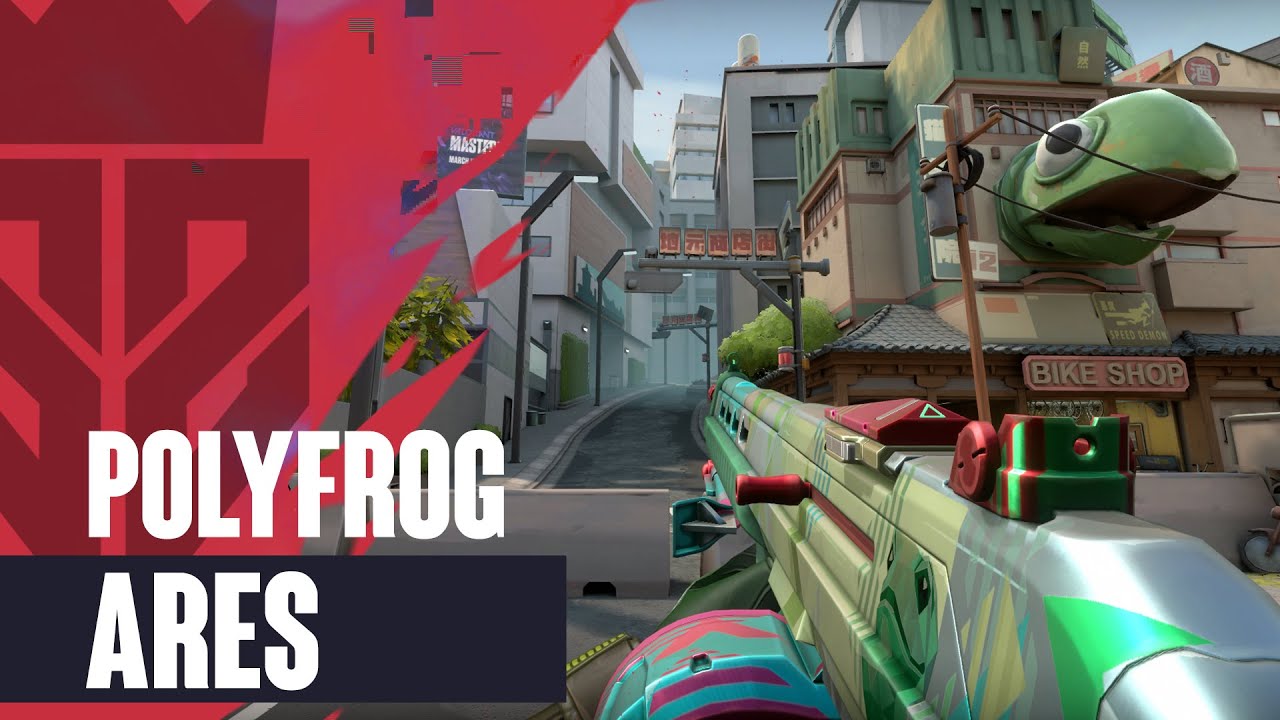 Polyfrog Ares Skin Showcase - Valorant Battlepass Skins - YouTube