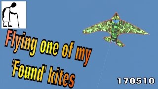 Flying one of my 'Found' kites
