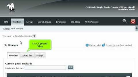 Tutorial: How to upload image via file manager in CMS Made Simple | LayerOnline Web Hosting