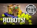 ROBOTS! plus a Shop Update. High school robotics fun, CNC router fabrication of plastic parts.
