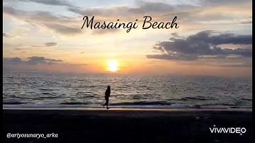 Sunset di Pantai Pangi Desa Masaingi (Cuplikan video selang waktu)