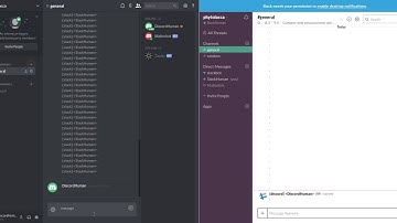Discord and slack bridged