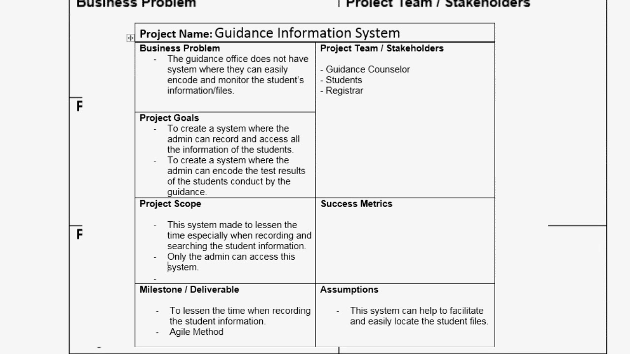 project canvas example