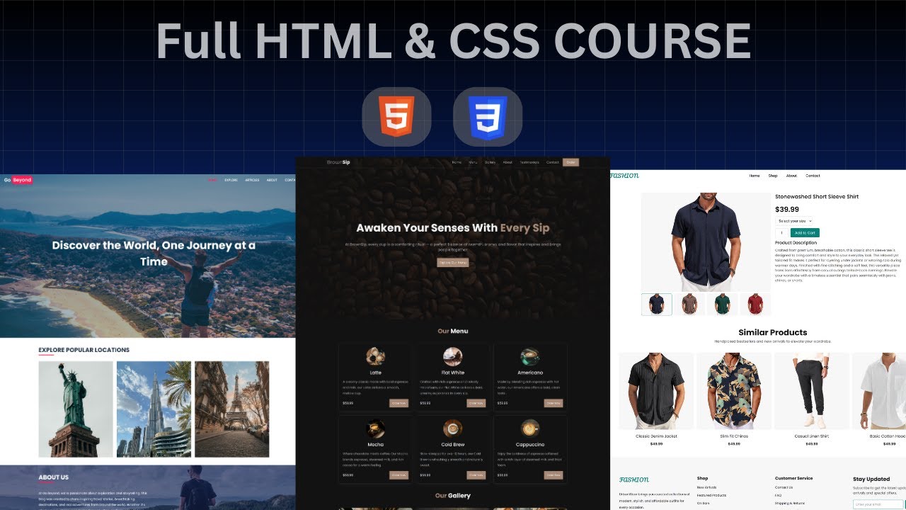 Master HTML & CSS by Building 4 Responsive Websites | Full HTML & CSS Course