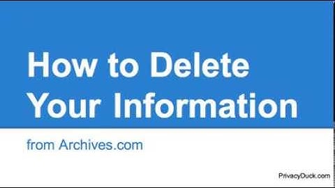 How to Delete Your Personal Information from Archives.com | PrivacyDuck.com