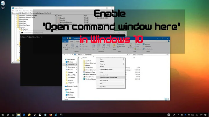 How to return the 'Open command window here' option to Windows 10's context menu??