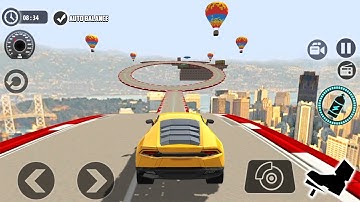 Impossible Car Tracks 3D - Yellow Lambo New Car Unlocked - Android Gameplay 3D New Levels Completed