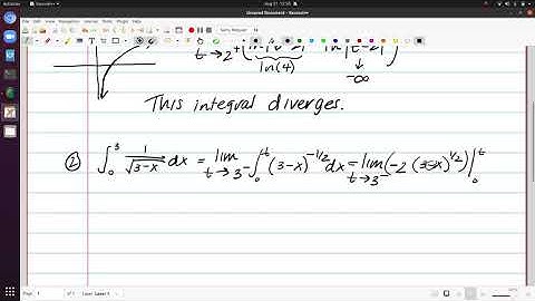 Improper Integrals Video 4 - Discontinuities of the Integrand Examples
