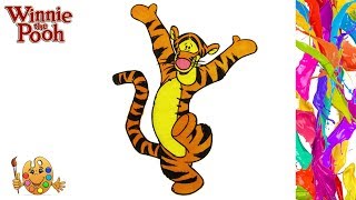 Coloring Winnie the Pooh and Tigger | Coloring pages | Coloring book |