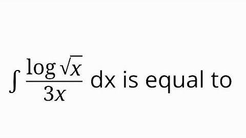 ∫ log(√x)/ 3x dx #shorts #calculus #integrals #wbjee #integration #logarithms #kcet #nda #mhtcet