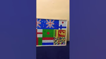 Comment down if you see your country flag in this❤️ #shorts #rubikscube #flags #mosaicart #love