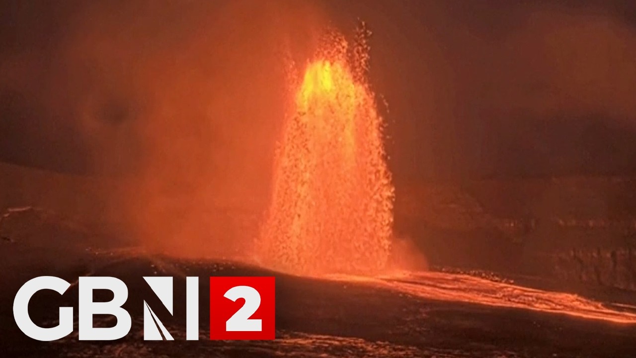 WATCH: Hawaii's Kilauea volcano erupts with glowing lava fountain