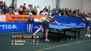 Valentina Sabitova - Anna Biscarri ETTU CUP Настольный теннис Евро Кубок 25.10.2014 1/8 Valentina Sabitova - Anna Biscarri ETTU CUP Настольный теннис Евро Кубок 25.10.2014 1/8