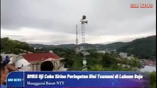 BMKG Uji Coba Sirine Peringatan Dini Tsunami di Labuan Bajo