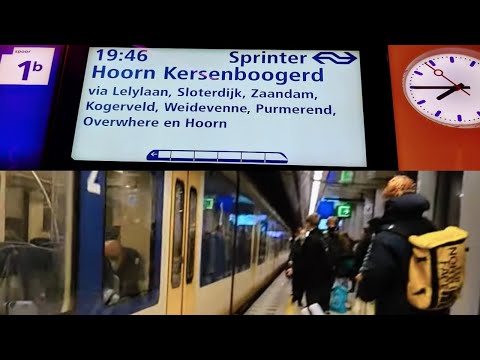 Amsterdam Airport to Sloterdijk, Zaandam, Purmerend, Hoorn Kersenboogerd Station Netherlands,