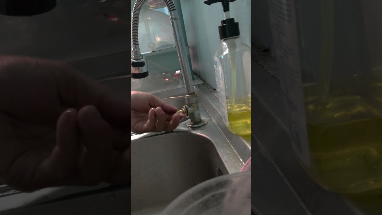 របៀប​ប្តូរ​រ៉ូប៊ីនេ​អាង​លាង​ចាន​ how to change water faucet cartridge(out of stock)