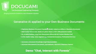Chat And Interact With Forests Episode 1 The Docugami Foundation Model