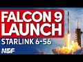 SpaceX Falcon 9 Launches Starlink 6-56