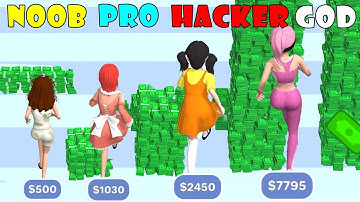 NOOB vs PRO vs HACKER vs GOD - Money Run 3D - Rush & Rich