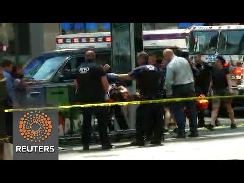 Speeding vehicle strikes pedestrians in Times Square: Disturbing video - Speeding vehicle strikes pedestrians in Times Square: Disturbing video