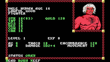 Pool of Radiance Ironman NO modify Challenge Run - Character Creation Part 0