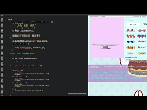 ACF Bakery Cakery 🎂 Coding Class (you can build your own virtual cake with HTML, JS, CSS)