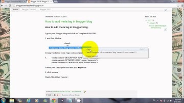 How to add meta tag in blogger blog new HD