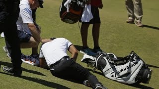 Jason Day Collapses with Vertigo (actual footage HD) - June 19th 2015