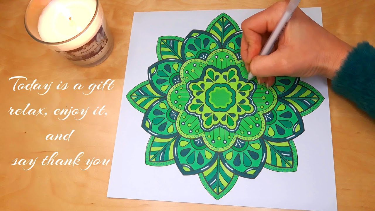 💚 Unwind With Me: Green Mandala 