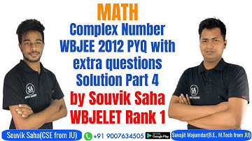 Math Complex Number WBJEE 2012 PYQ with extra questions Solution Part 4 | JELET | WBJEE | JEE  (M&A)